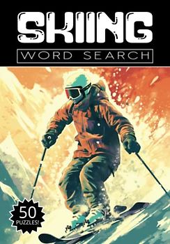 Skiing Word Search: 50 Ski Puzzles, Word Find, Vocabulary Activity Book for Kids, Adults and Seniors, 7x10 inches, 50 pages