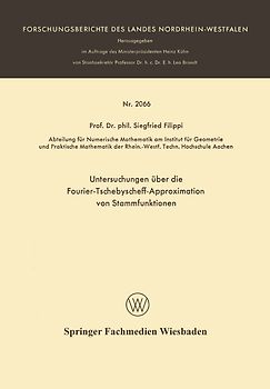 Untersuchungen über die Fourier-Tschebyscheff-Approximation von Stammfunktionen