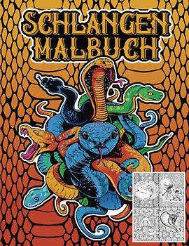 Schlangen Malbuch: Reptilien Buch mit Mandalas zum ausmalen