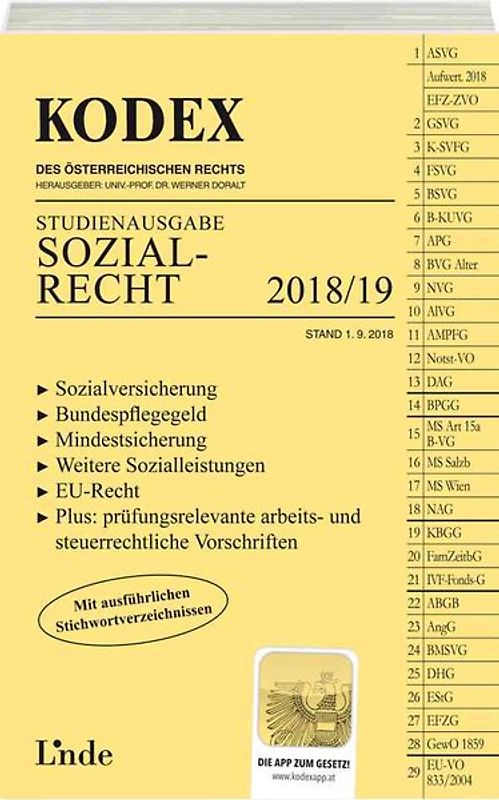 KODEX Sozialrecht 2018/19