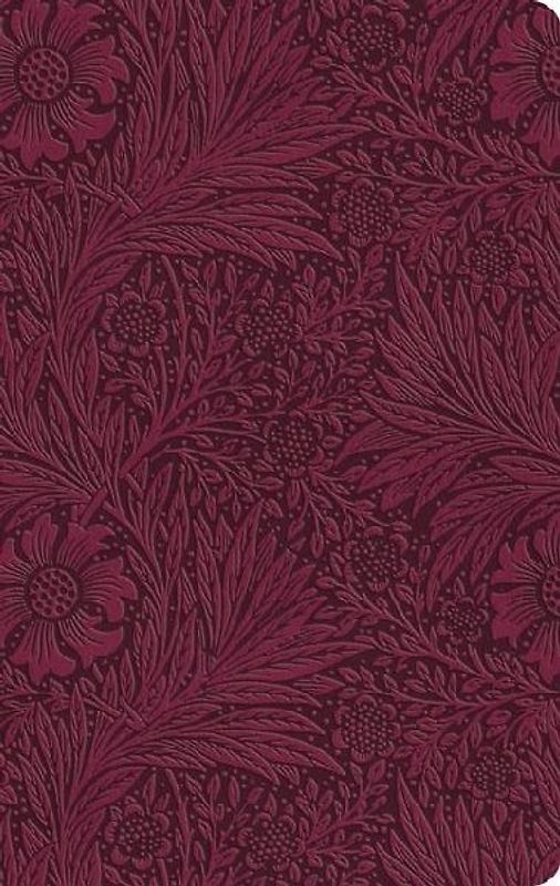 ESV Large Print Value Thinline Bible (Trutone, Raspberry, Floral Design)