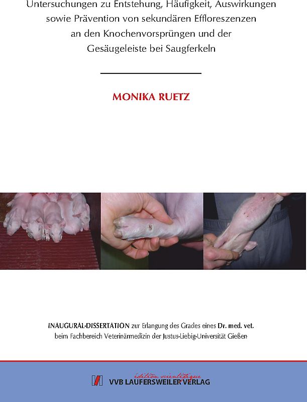 Untersuchungen zu Entstehung, Häufigkeit, Auswirkungen       sowie Prävention von sekundären Effloreszenzen an den Knochenvorsprüngen und der Gesäugeleiste bei Saugferkeln