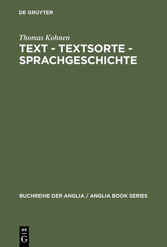 Text – Textsorte – Sprachgeschichte