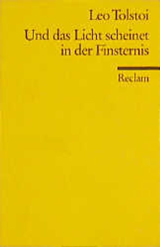 Und das Licht scheinet in der Finsternis