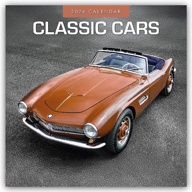 Classic Cars 2026 Square Wall Calendar