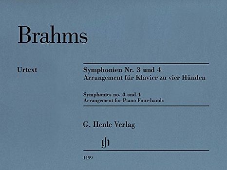 Symphonien Nr. 3 und 4 - Arrangement für Klavier 4-händig - Johannes Brahms