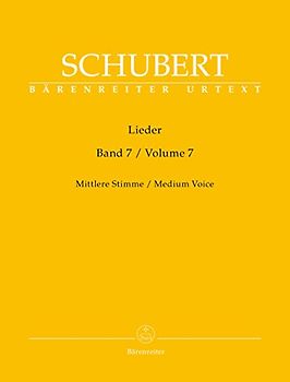 Lieder, Band 7 (Mittlere Stimme). Singpartitur, Sammelband, Urtextausgabe. BÄRENREITER URTEXT