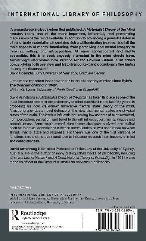 A Materialist Theory of the Mind