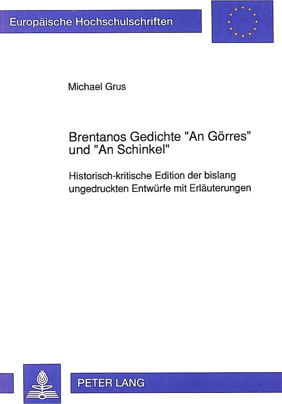 Brentanos Gedichte «An Görres» und «An Schinkel»