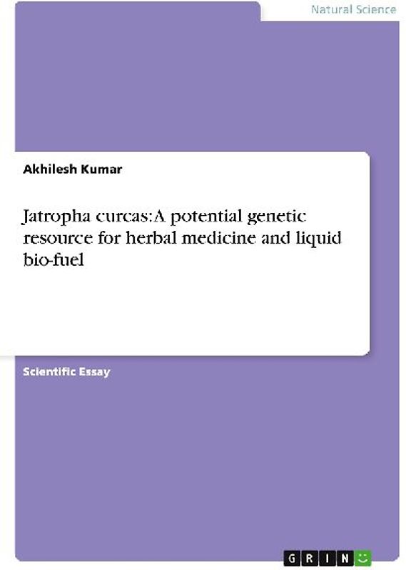 Jatropha curcas: A potential genetic resource for herbal medicine and liquid bio-fuel