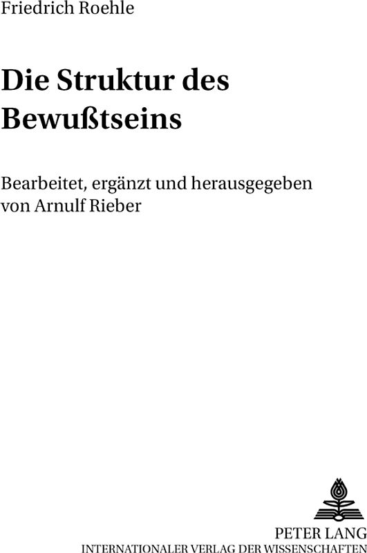 Die Struktur des Bewußtseins
