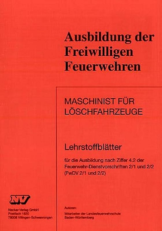 Maschinist für Löschfahrzeuge