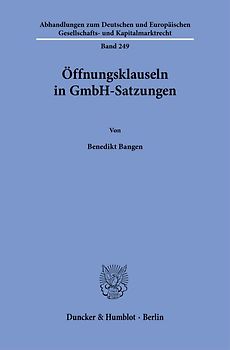 Öffnungsklauseln in GmbH-Satzungen