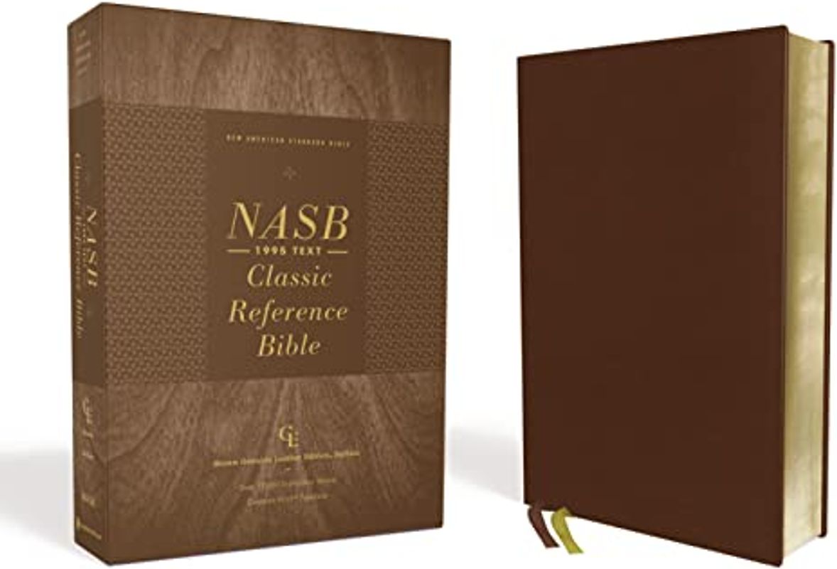 NASB, Classic Reference Bible, Genuine Leather, Buffalo, Brown, Red Letter, 1995 Text, Art Gilded Edges, Comfort Print: New American Standard Bible, ... Buffalo, Red Letter, 1995 Text, Comfort Print