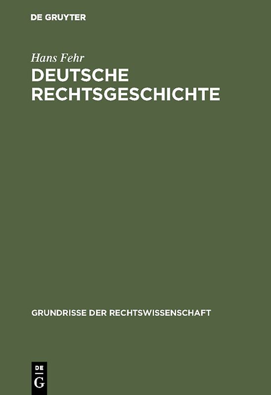 Deutsche Rechtsgeschichte