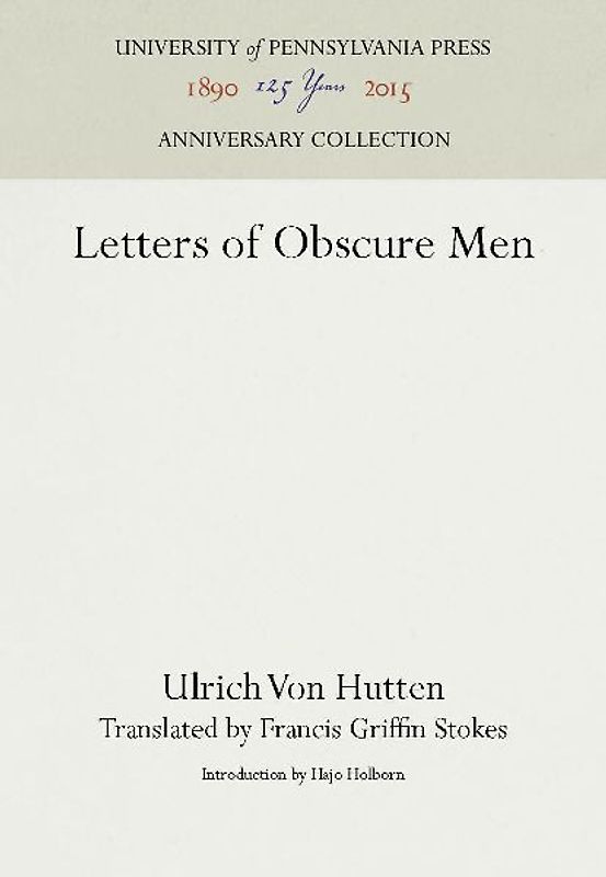 Letters of Obscure Men
