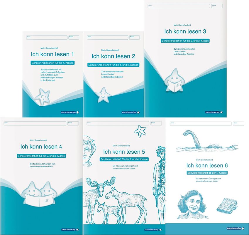 Ich kann lesen 1 bis 6 - im Set - 6 Schülerarbeitshefte 1. bis 4. Klasse