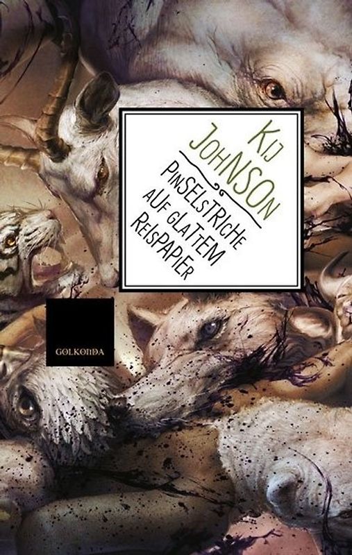 Pinselstriche auf glattem Reispapier