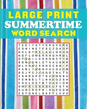 Large Print Summertime Word Search