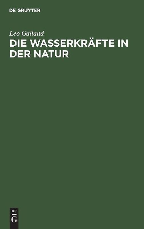 Die Wasserkräfte in der Natur