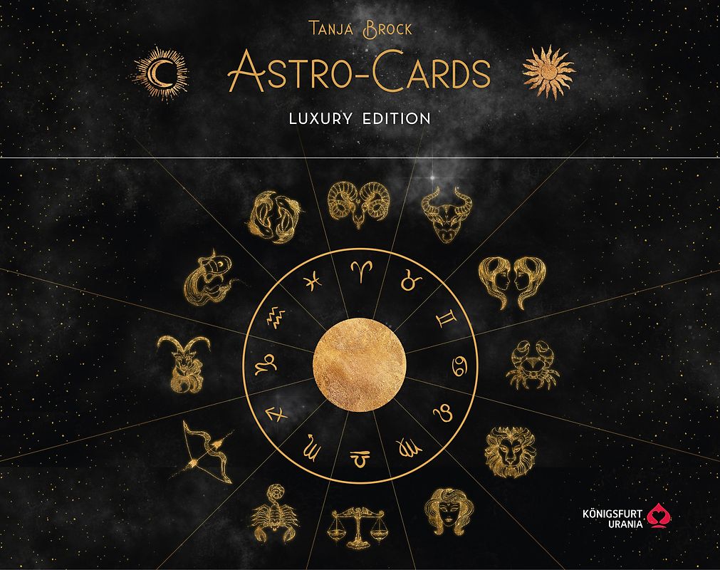 Astro-Cards - Luxury Edition - Box u. Karten mit Goldprägung/Goldschnitt, limitierte u. nummerierte Ausgabe