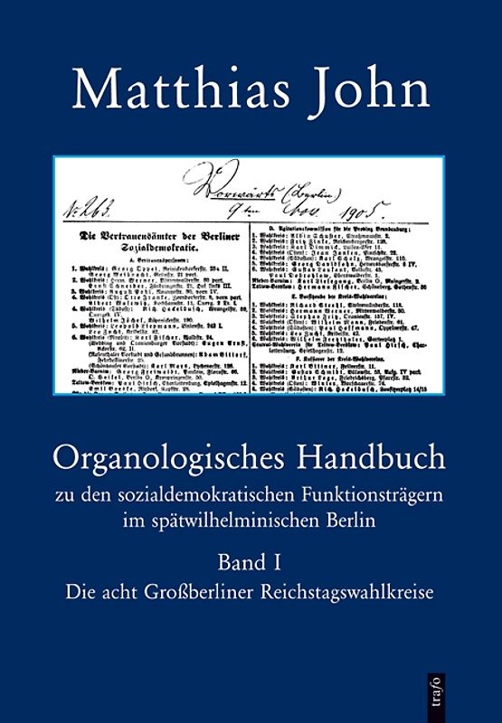 Organologisches Handbuch zu den sozialdemokratischen Funktionsträgern...