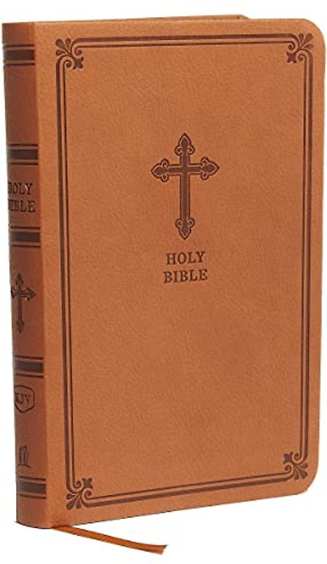 KJV, Value Thinline Bible, Compact, Leathersoft, Brown, Red Letter, Comfort Print: Holy Bible, King James Version