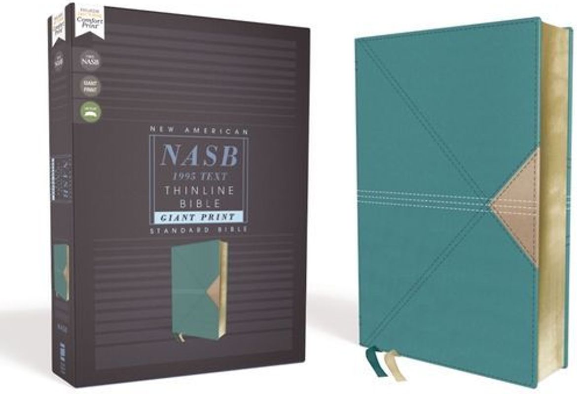 Nasb, Thinline Bible, Giant Print, Leathersoft, Teal, Red Letter Edition, 1995 Text, Comfort Print