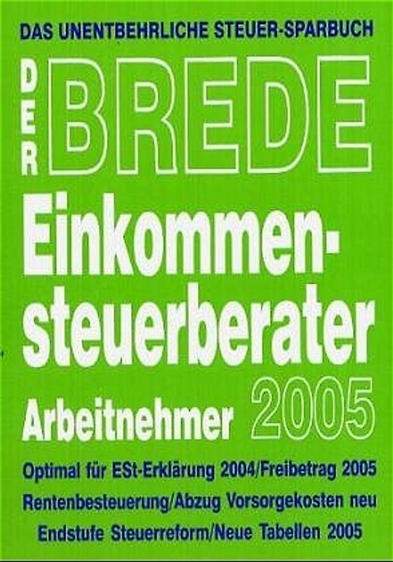 Einkommensteuerberater Arbeitnehmer 2005