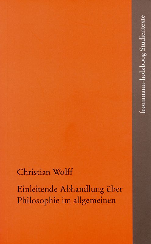 Einleitende Abhandlung über Philosophie im allgemeinen
