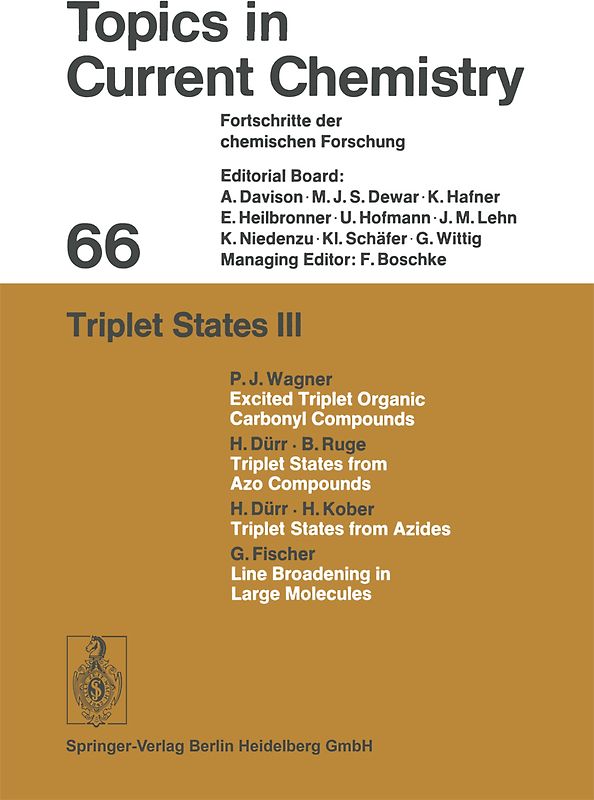 Triplet States III
