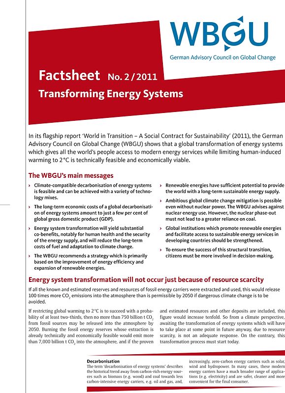 Transforming Energy Systems