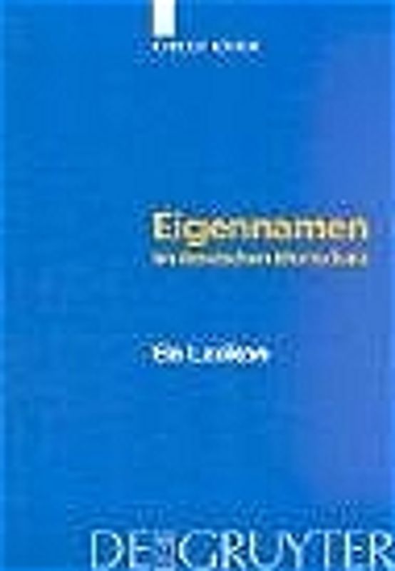Eigennamen im deutschen Wortschatz