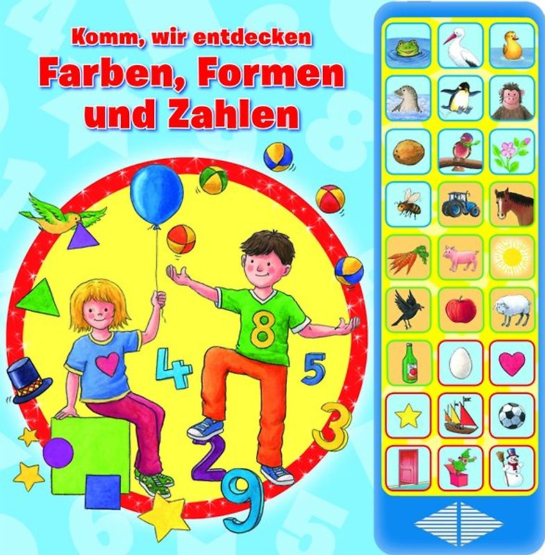Komm, wir entdecken Farben, Formen und Zahlen - Hardcover-Buch - spielerisch lernen ab 3 Jahren