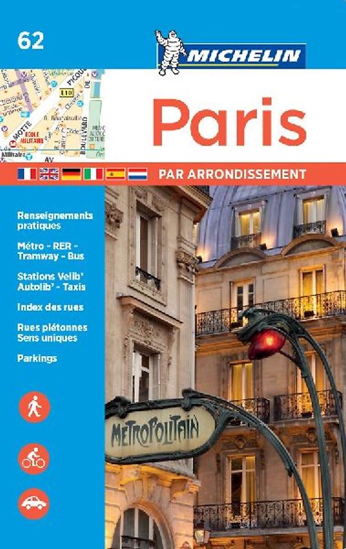 Michelin Paris by Arrondissements Pocket Atlas #62