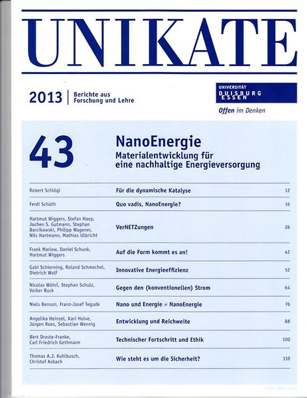 Unikate 43: NanoEnergie
