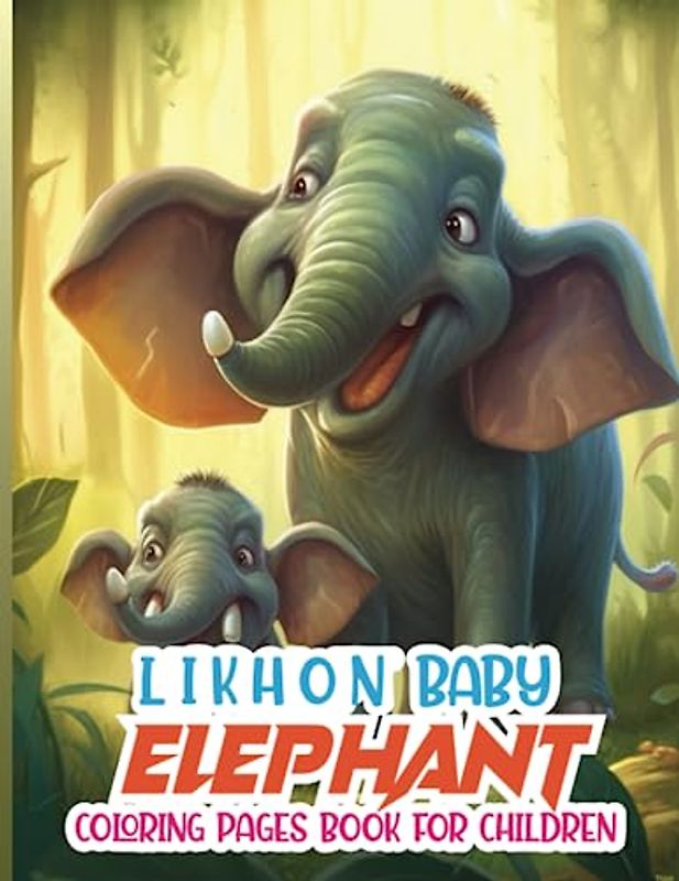 Likhon Baby Elephant Coloring Pages Book for Children
