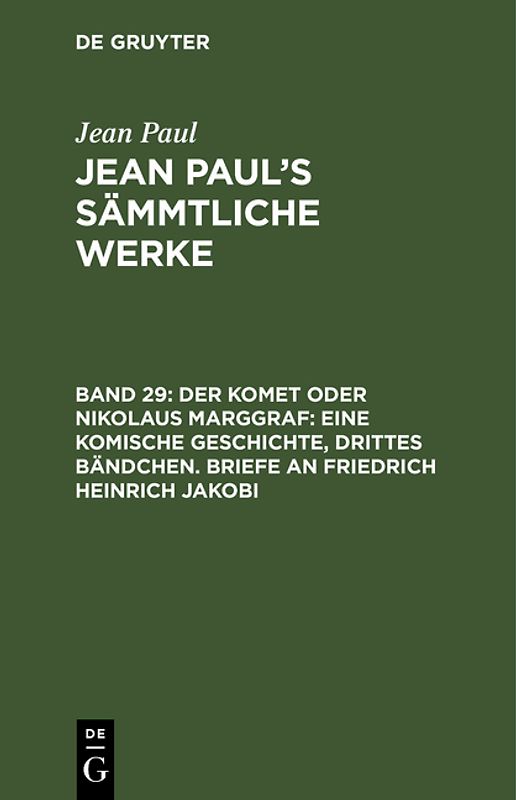 [Sämmtliche Werke] Jean Paul's sämmtliche Werke