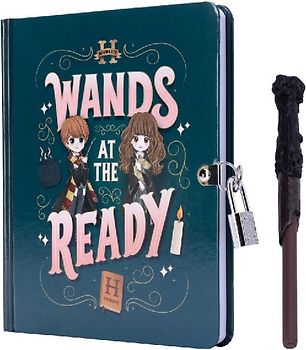 Harry Potter: Wands at the Ready Lock & Key Diary