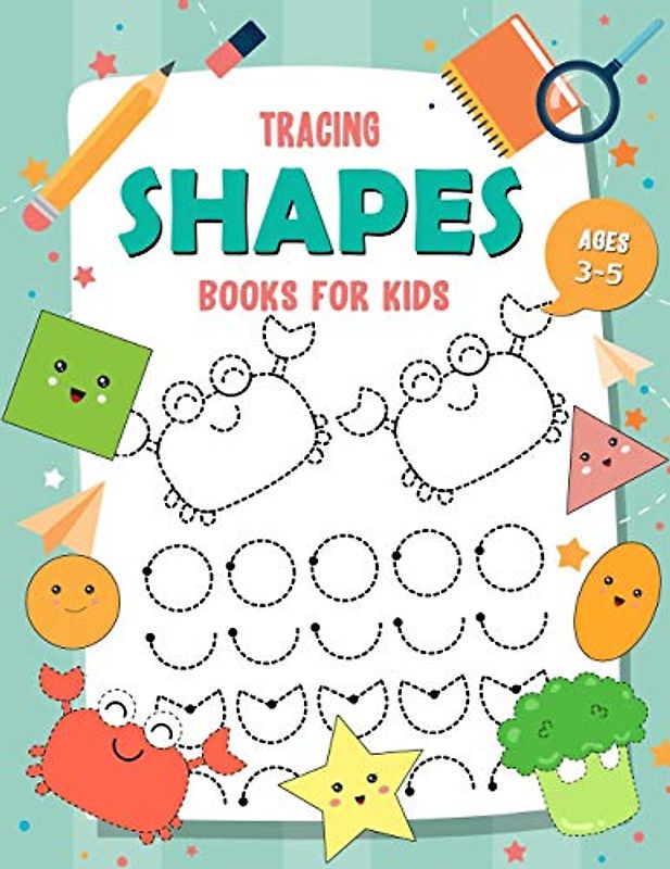 Tracing Shapes Books for kids Ages 3-5: My First Learn to Write Lines and Shape Tracing Books for Kids (Kids Learning Books, Band 2)