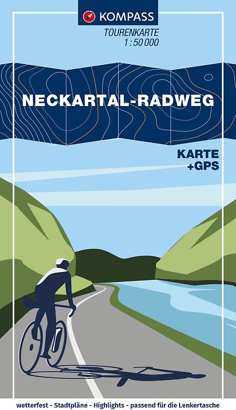 KOMPASS Fahrrad-Tourenkarte Neckartal-Radweg 1:50.000