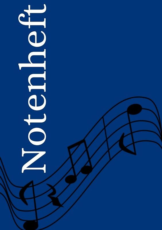 Notenheft: DIN A4 Notenlinienheft | 60 Seiten mit 12 Notenzeilen / Systeme pro Blatt | Papier 90g/m² | Musikheft mit Notenlinien