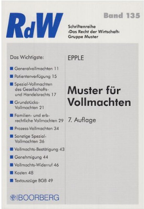 Muster für Vollmachten