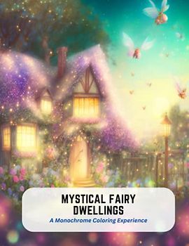 Mystical Fairy Dwellings: A Monochrome Coloring Experience