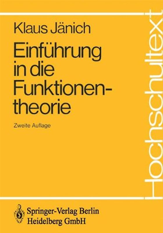 Einführung in die Funktionentheorie