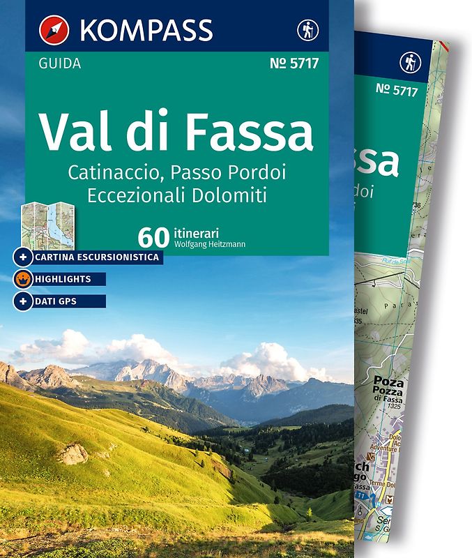 KOMPASS guida escursionistica Val di Fassa / Fassatal, 60 itinerari