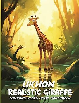 Likhon Realistic Giraffe Coloring Pages Book Paperback