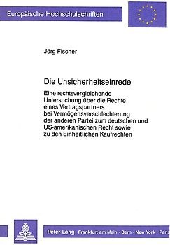 Die Unsicherheitseinrede