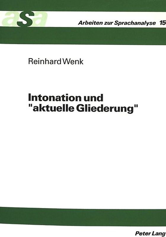 Intonation und «aktuelle Gliederung»