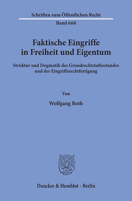 Faktische Eingriffe in Freiheit und Eigentum.